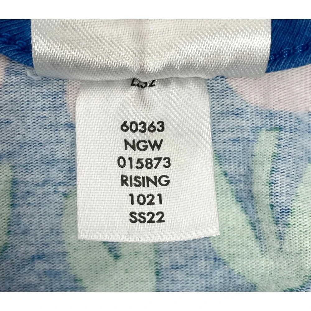 Hanna Andersson 120 us 6-7 Blue Skater Dress Pink Tulips Flowers Short Sleeves